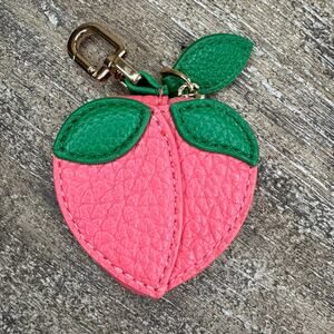 Peach Coin Pouch Purse Charm Peach Bag Charm Fruit Keychain NeW FAST SHIP